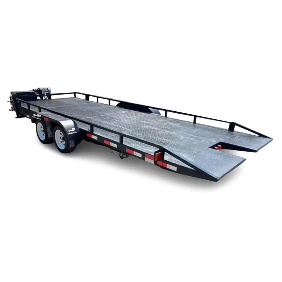 2-Axle-10-Ton-Car-Hauling-Utility-Trailer 2 Axle 10 Ton Car Hauling Utility Trailer